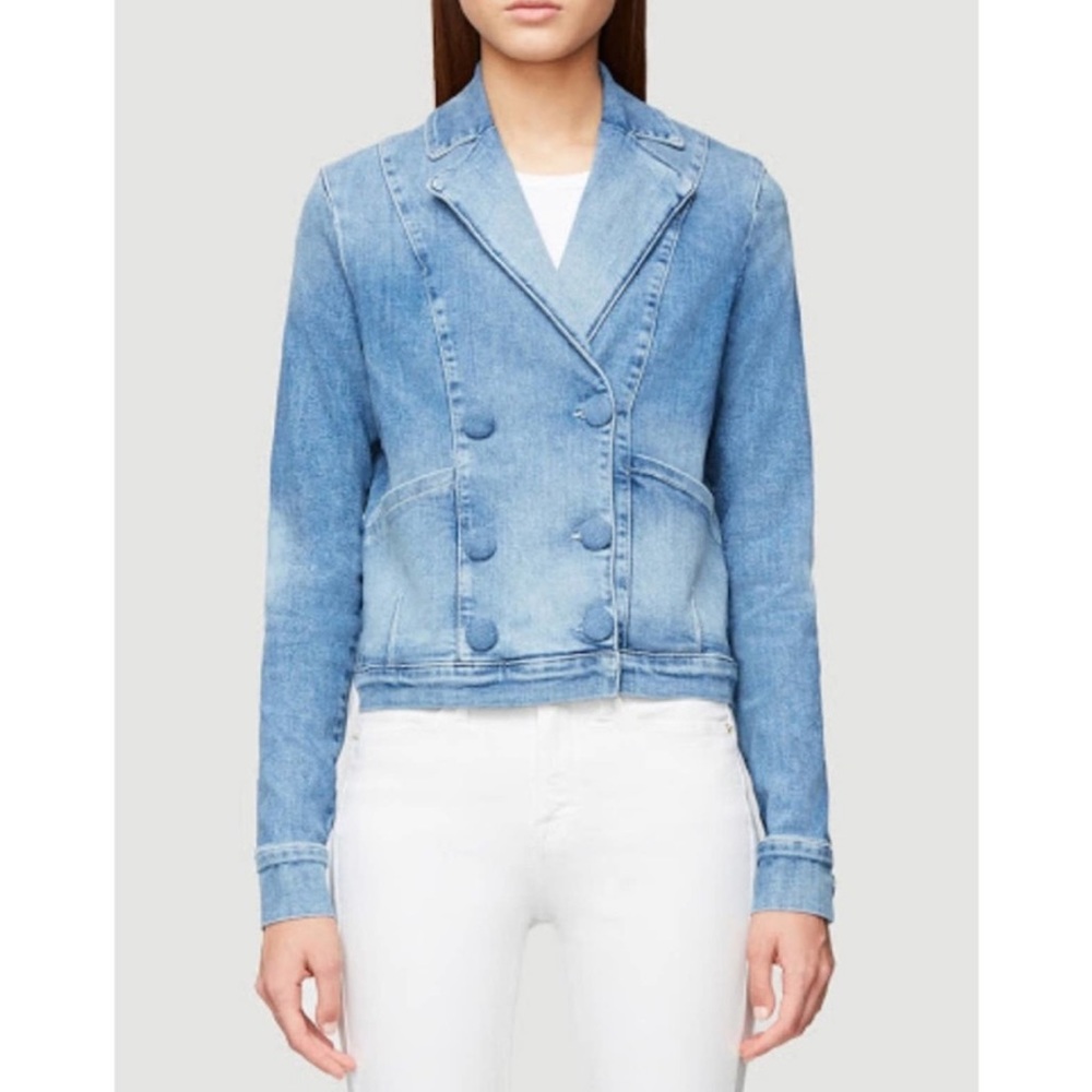 Frame Walsh Wash Denim Double Breasted Jacket